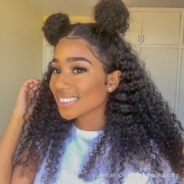 Wholesale Full Lace Wig Sale Human Remy Swiss Lace Full Lace Wigs Natural Water Kinky Curly Virgin Wigs With Baby Hair